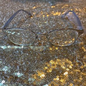 | Linda Farrow | Smokey Grey/Shiny White Gold Optical Frames Glasses